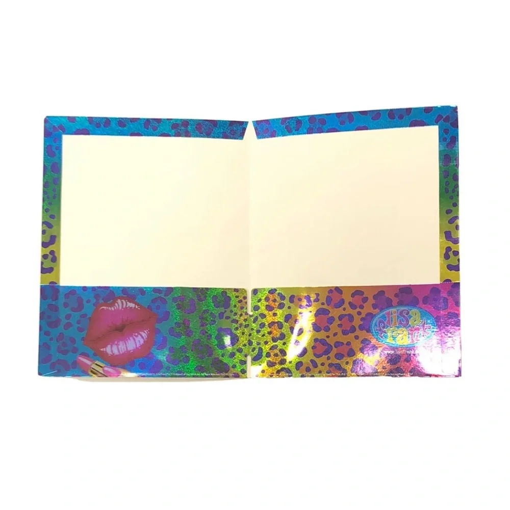 Lisa Frank Y2K Big Lips Glitter Pocket Folder Unpunched